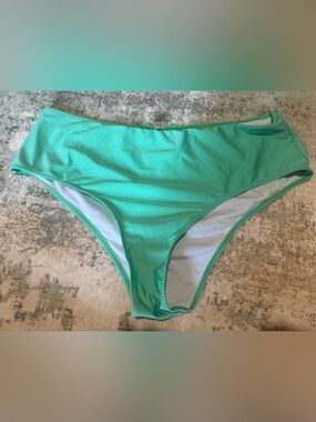 Mint Green High Waisted Bikini Bottom Women’s 1XL Approx Tagged 4XL Fully Lined